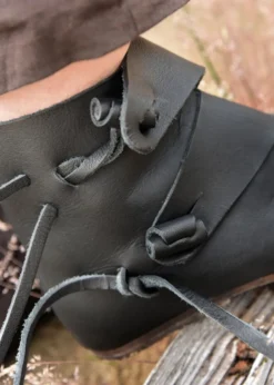 Frühmittelalterliche Wikingerschuhe Jorvik, schwarz