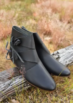 Frühmittelalterliche Wikingerschuhe Jorvik, schwarz