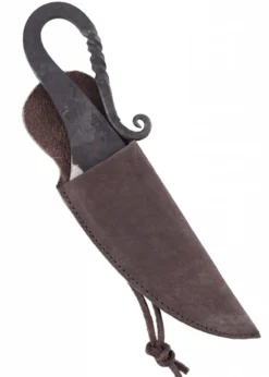 Frühmittelalter-Messer mit Lederscheide