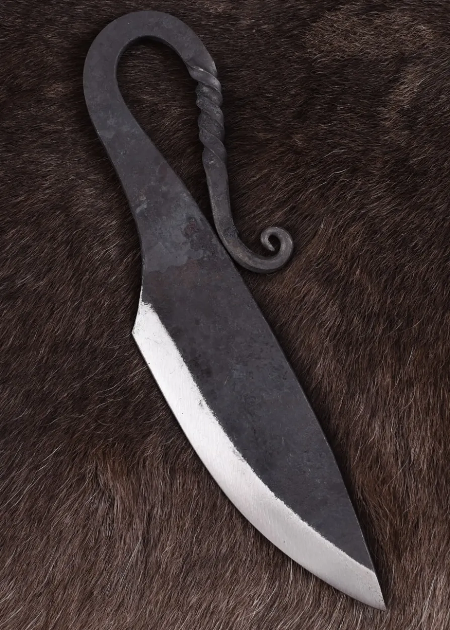 Frühmittelalter-Messer mit Lederscheide