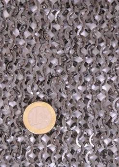 FRR Kettenbrünne, Flachring vernietet, ID 8mm, runde Nietköpfe, unbehandelt