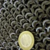 FWM Kettenbrünne für Helme, Flachring mit Keilnieten, ID 8mm, gezackt