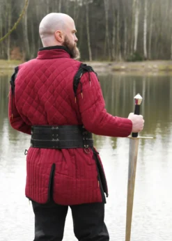 Gambeson mit abnehmbaren Ärmeln, weinrot - schwarz