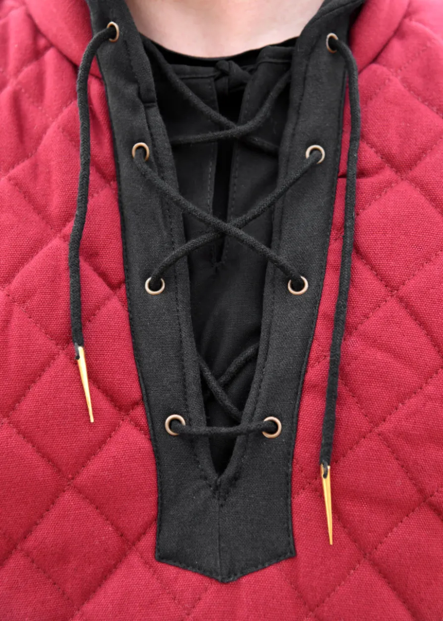 Gambeson mit abnehmbaren Ärmeln, weinrot - schwarz