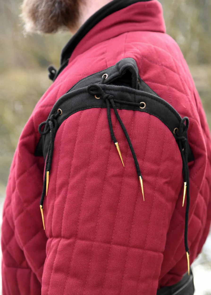 Gambeson mit abnehmbaren Ärmeln, weinrot - schwarz