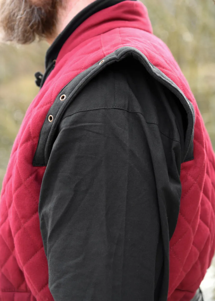 Gambeson mit abnehmbaren Ärmeln, weinrot - schwarz