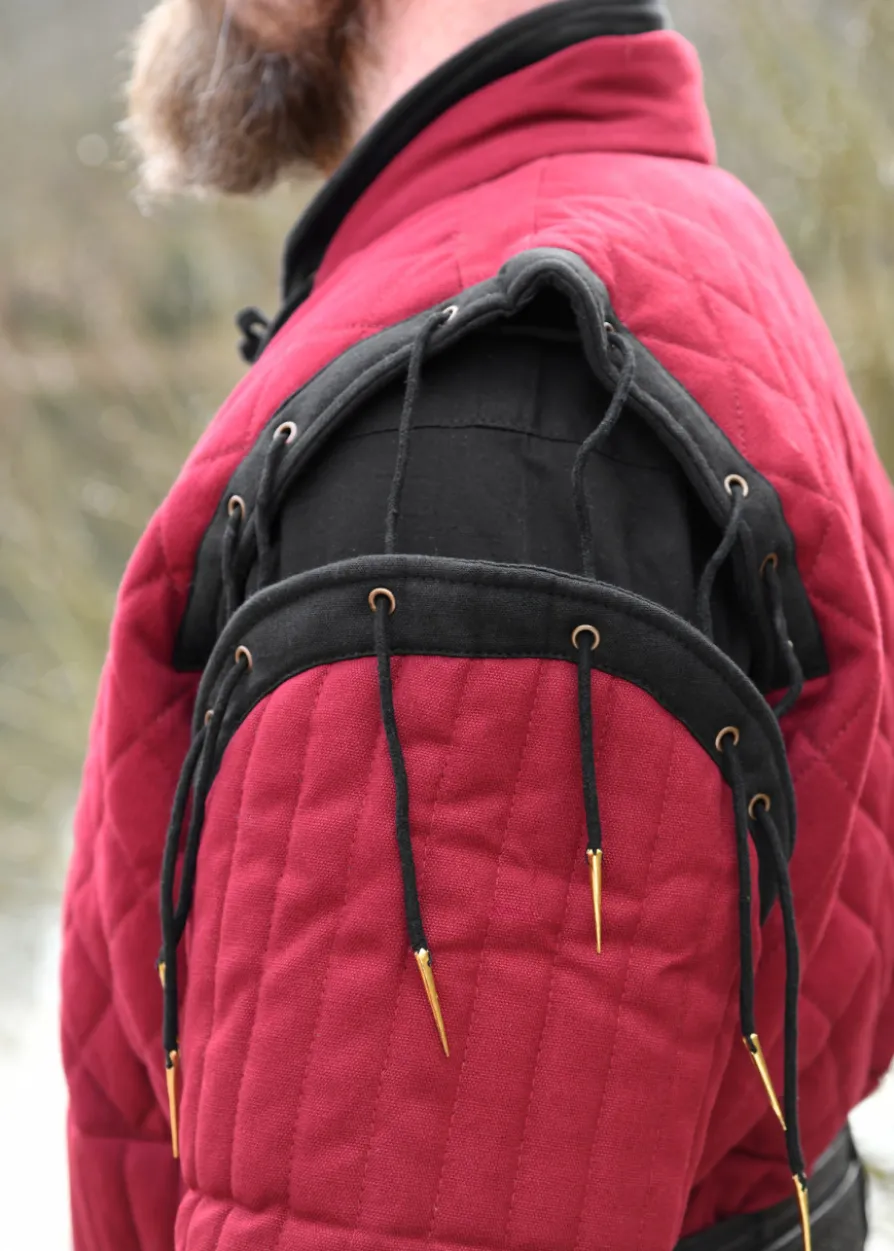 Gambeson mit abnehmbaren Ärmeln, weinrot - schwarz