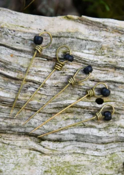 Gebendenadeln mit Perle, 5er Set