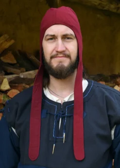 Gefütterte Mittelalter Bundhaube, Unisex, Canvas, versch. Farben