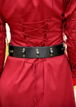 Geknoteter Mittelalter Gürtel aus Leder, schwarz