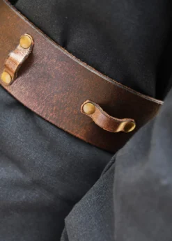 Geknoteter Mittelalter Gürtel aus Leder, braun