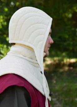 Gepolsterte Bundhaube, natur