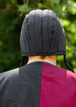 Gepolsterte Bundhaube, schwarz