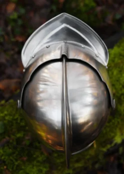 Geschlossene Sturmhaube, Burgonet, 17. Jh., 1,6 mm Stahl