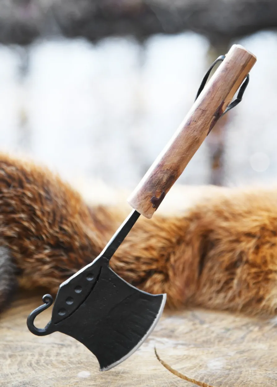 Geschmiedete Küchenaxt, Hackbeil mit Holzgriff