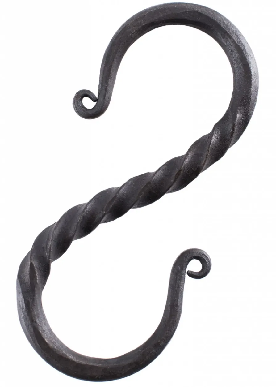 Geschmiedeter S-Haken, ca. 10 cm, tordiert