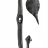 Geschmiedeter Wandhaken mit Blatt, ca. 10 cm hoch