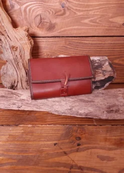 Geschmiedetes Mittelalter Wundarztbesteck mit Ledertasche, mit leichten mängeln
