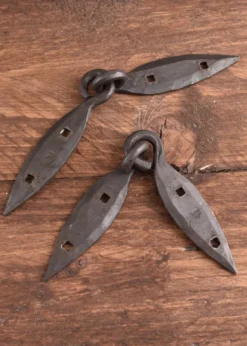 Geschmiedete Wikinger-Scharniere, Paar, klein, ca. 18 cm