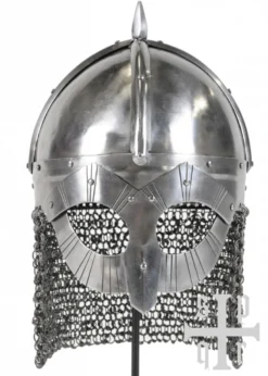 Gjermundbu-Helm, Wikinger Brillenhelm mit Kettenbrünne, 1,6 mm Stahl