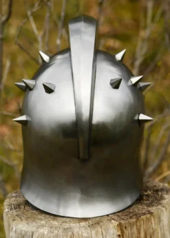 Gladiatorenhelm Maximus mit Lederinlay mit Dornen