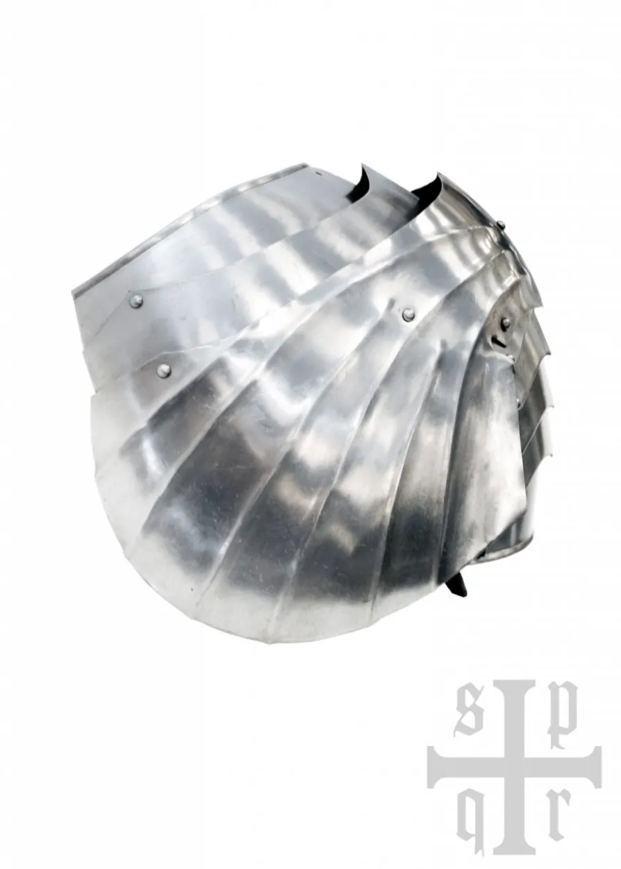 Gotische Achseln, Schulterschutz, 15. Jh., 1,5 mm Stahl, Paar