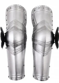 Gotische Armschützer, Paar, 1,2 mm Stahl