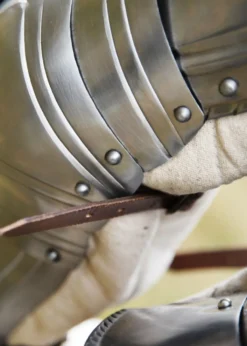 Gotische Armschützer, Paar, 1,2 mm Stahl