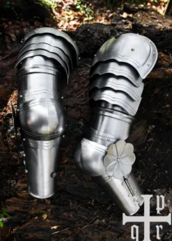 Gotisches Armzeug, 16. Jh., 1,6 mm Stahl, Paar