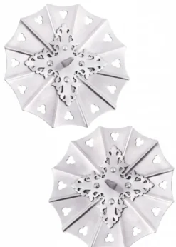 Gotische Schwebescheiben aus dem späten 15. Jh., 1,6 mm Stahl, Paar