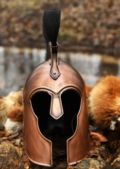 Griechischer Helm aus Troja mit Helmbusch