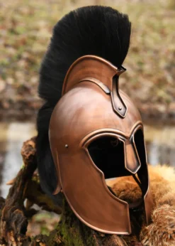 Griechischer Helm aus Troja mit Helmbusch