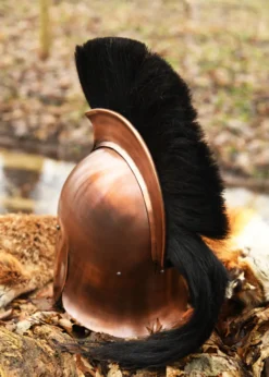 Griechischer Helm aus Troja mit Helmbusch