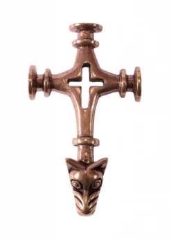 Großer Thorshammer mit Wolfskopf aus Bronze