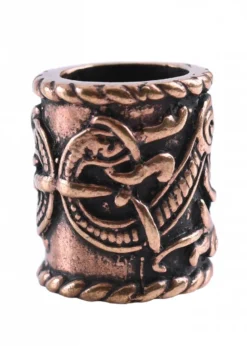 Großer Wikinger Haarschmuck mit Drachen-Motiv, Bronze