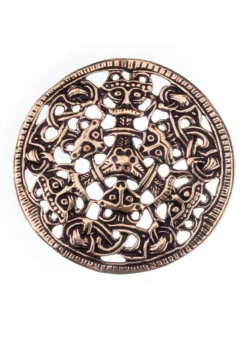 Große Wikinger Brosche im Borre Stil aus Bronze