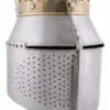 Grosser Königlicher Topfhelm mit Krone, 1,6 mm Stahl