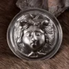 Grosse Römische Phalera, Gorgone Medusa, verzinntes Messing