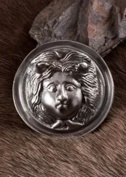 Grosse Römische Phalera, Gorgone Medusa, verzinntes Messing