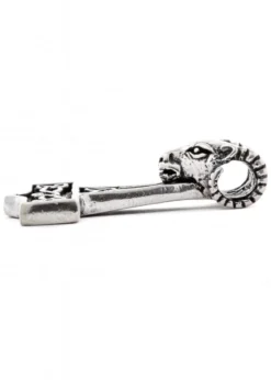 Grosser Thorshammer mit Widderkopf, Silber