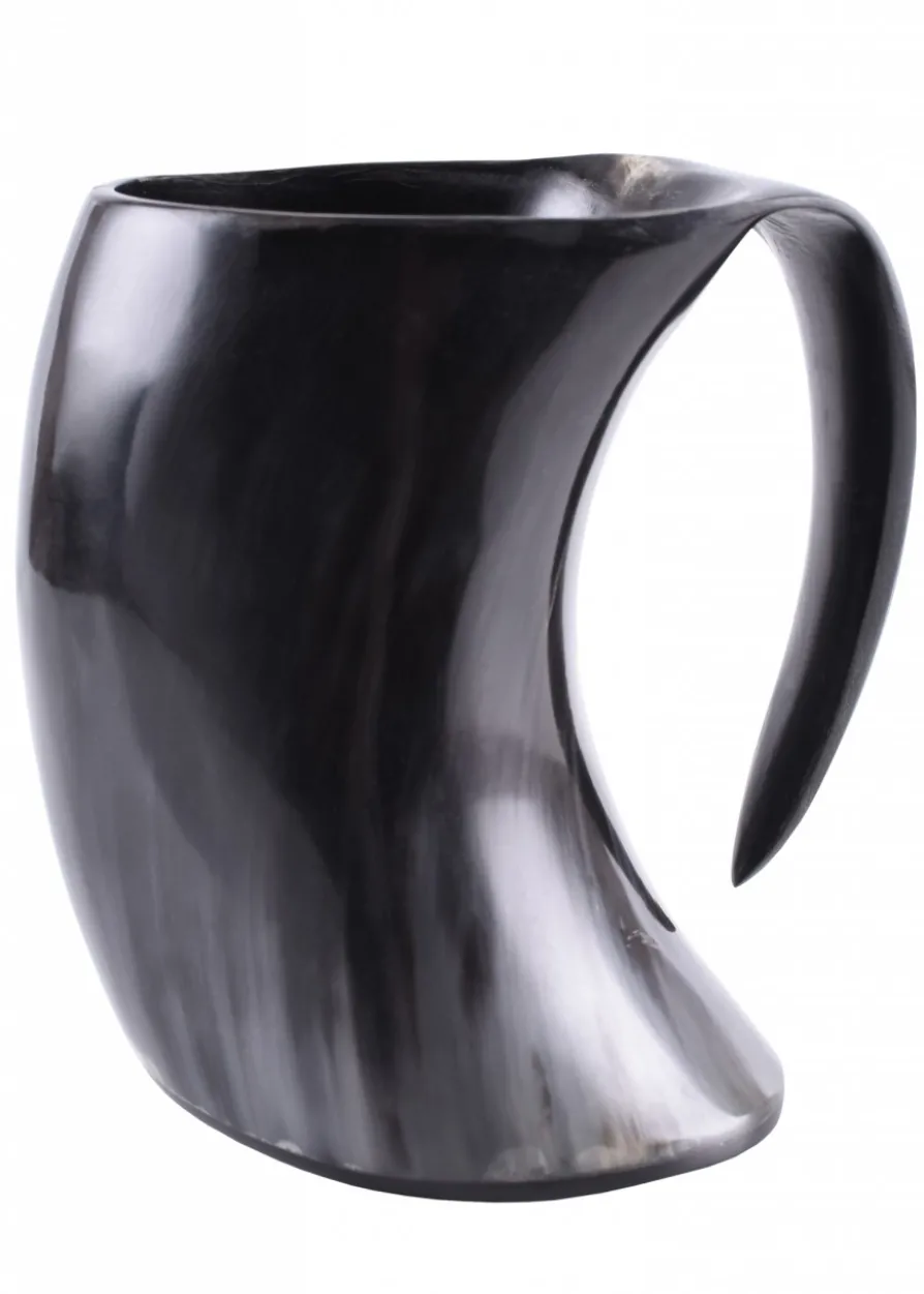 Grosser Trinkbecher / Bierkrug aus Horn