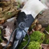 Gürtelhalter aus Leder für 0,2l und 0,3l Trinkhörner, schwarz