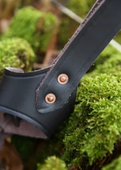 Gürtelhalter aus Leder für 0,2l und 0,3l -Trinkhörner, braun
