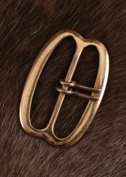 Gürtelschnalle aus Messing mit zwei Dornen