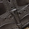 Gürteltasche mit Thorshammer-Prägung, Leder, Schwarz