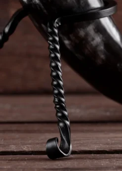 Handgeschmiedeter Omega-Trinkhornständer, verschiedene Größen