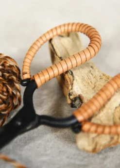 Handgeschmiedete Schere mit Lederwicklung