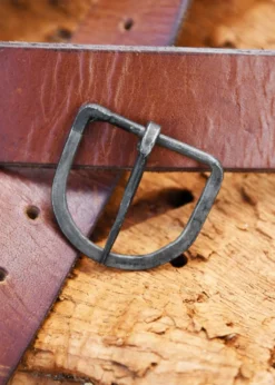 Handgeschmiedete Schnalle aus Stahl, für ca. 39 mm breite Gürtel