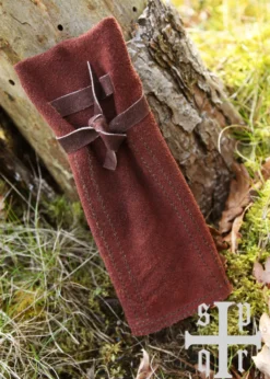 Handgeschmiedetes Mittelalter-Essbesteck, 3-teilig, inkl. Ledertasche