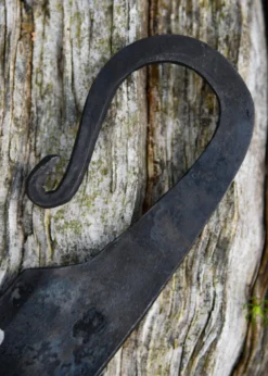 Handgeschmiedetes Wikingermesser mit Lederscheide